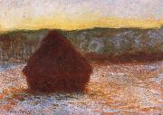 Claude Monet Grainstack,Thaw,Sunset Norge oil painting reproduction